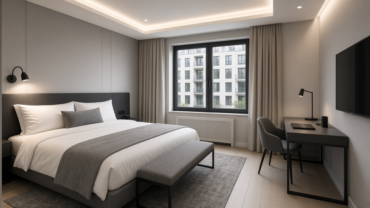 Klassikzimmer im Felaper mit Bett und zurückhaltender Einrichtung